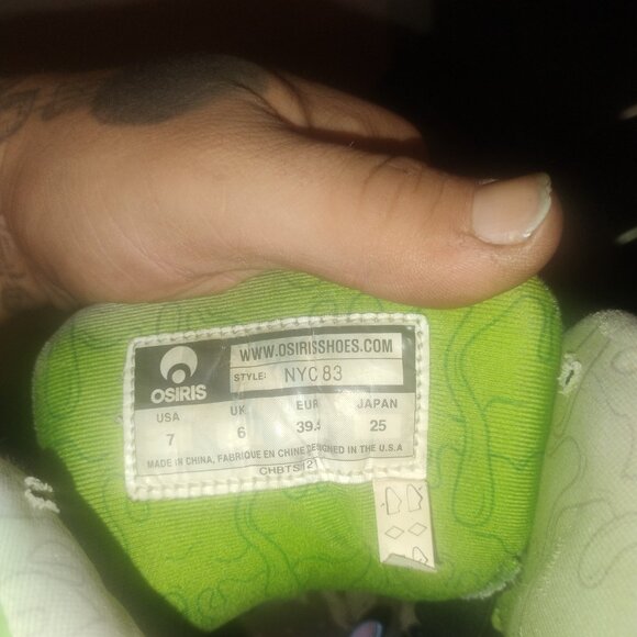 Osiris NYC 83 green slime shoes - Picture 2 of 4